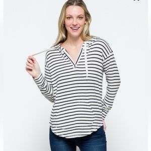 Market & Spruce Kallon Brushed Knit Hoodie Size M